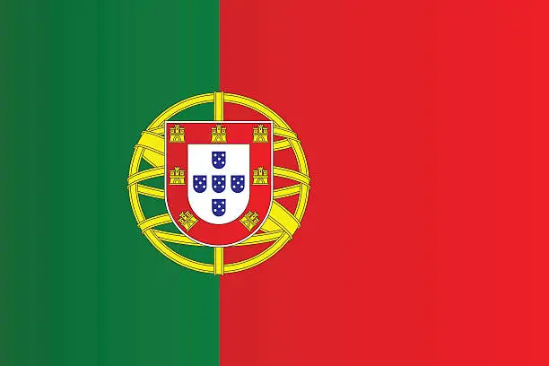 Vector illustration of Flag of Portugal
