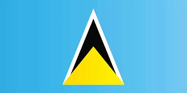 Vector illustration of Flag of Saint Lucia