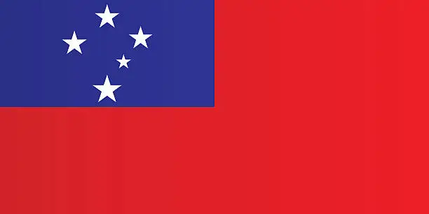 Vector illustration of Flag of Samoa