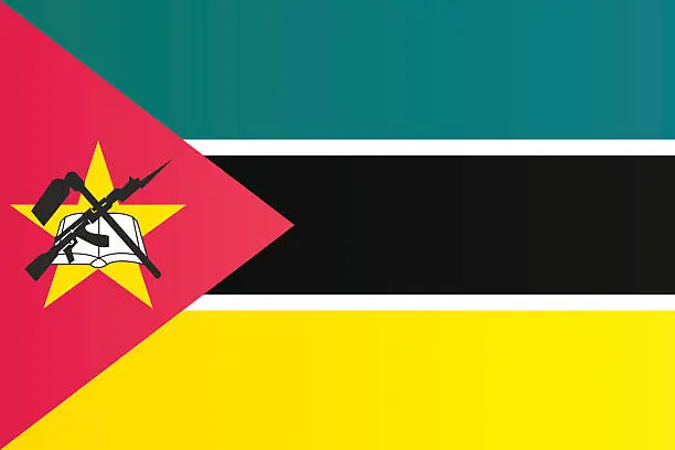 Vector illustration of Flag of Mozambique