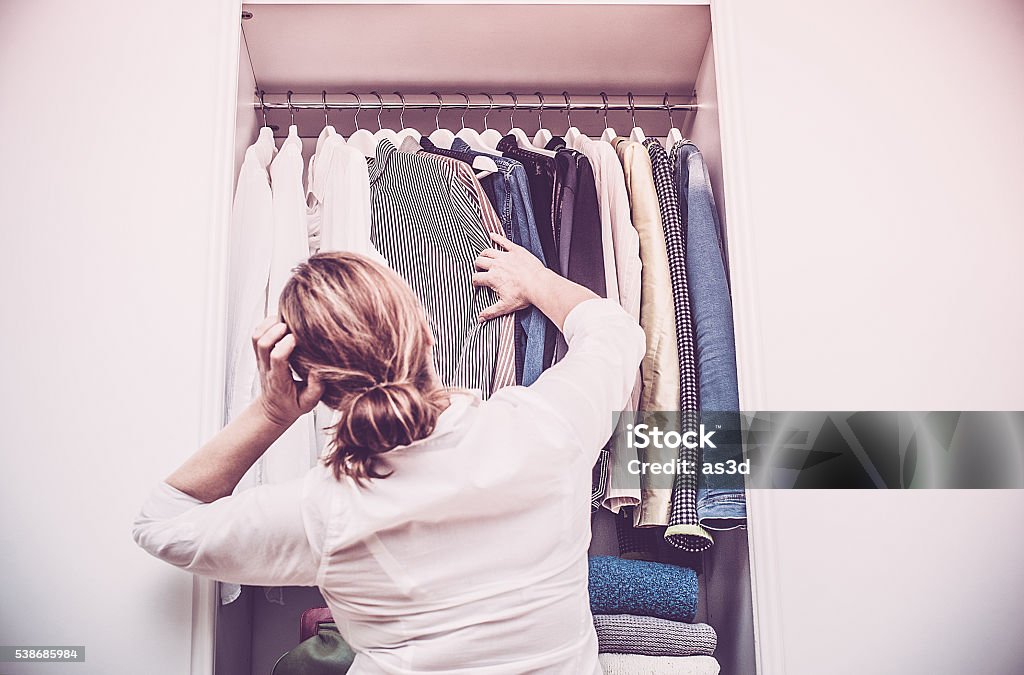 What to wear Closet Stock Photo