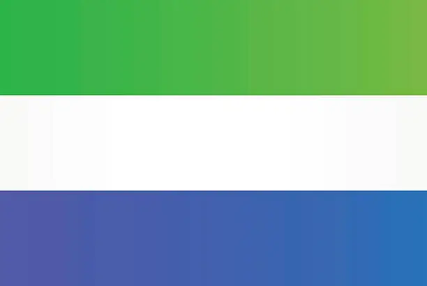 Vector illustration of Flag of Sierra Leone