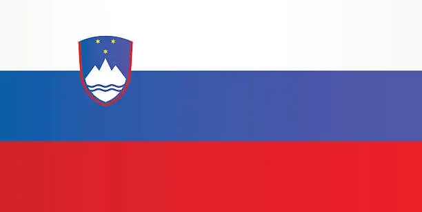 Vector illustration of Flag of Slovenia