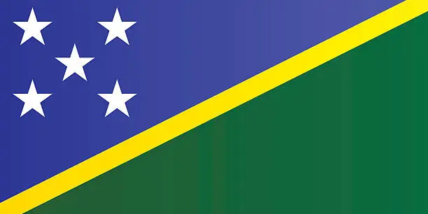 Vector illustration of Flag of Solomon Islands