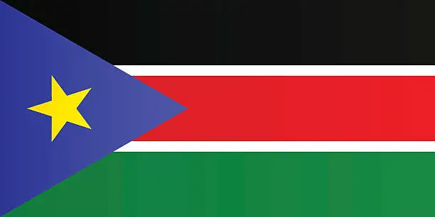 Vector illustration of Flag of South Sudan