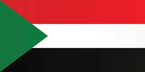 Vector illustration of Flag of Sudan