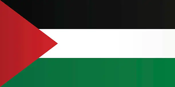 Vector illustration of Flag of Palestine