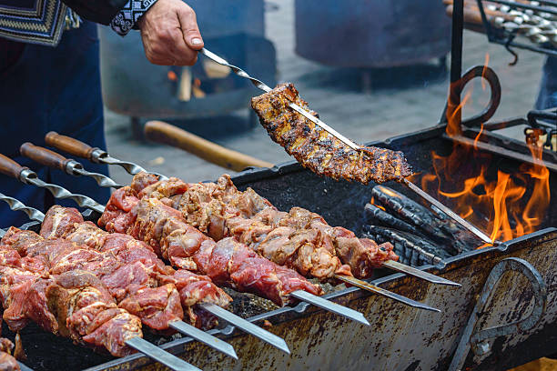 istock shashlik and ribs on the brazier 538686694