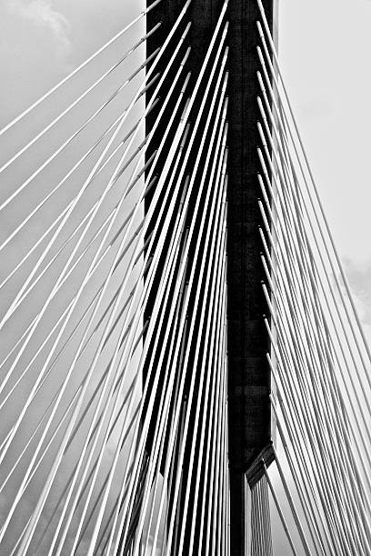 istock Bridge with Steel Cables for suspension 538687593