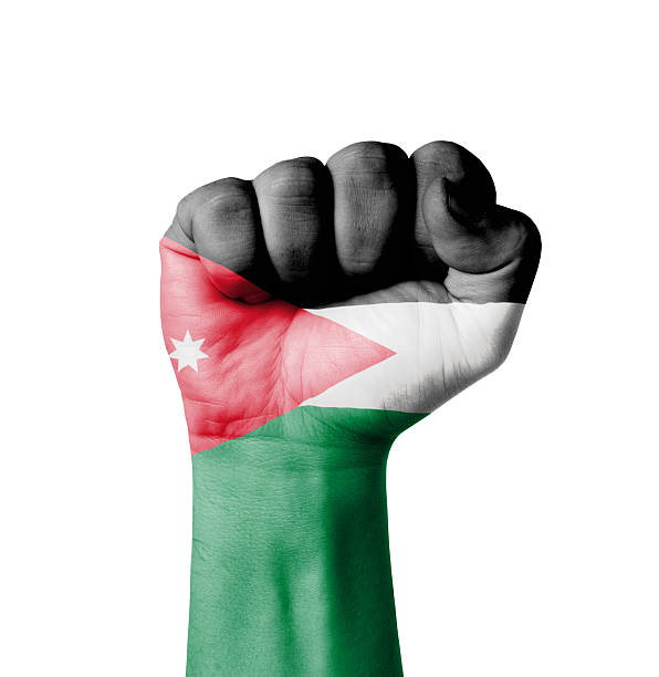 Fist of Jordan flag painted