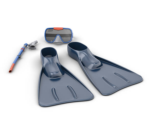 istock Scuba snorkeling blue diving set 538689789