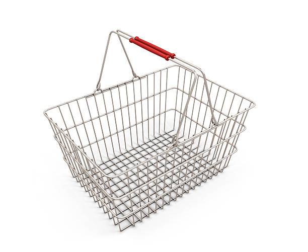 istock Shopping supermarket basket isolated on the white 538689823
