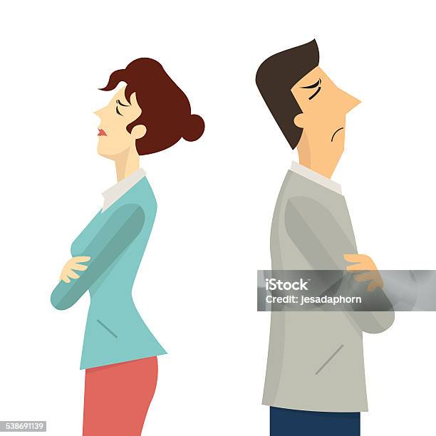 Man And Woman Conflict Stock Illustration - Download Image Now - Couple - Relationship, Arguing, Fighting