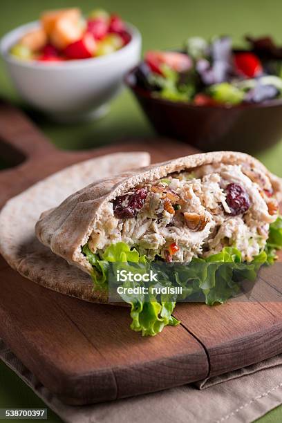 Chicken Salad Pita Stock Photo - Download Image Now - Chicken Salad, Pita Bread, 2015