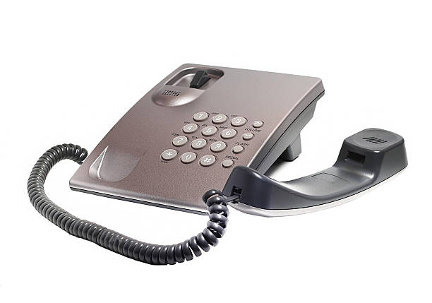 istock landline phone of gray on a white background 538701827