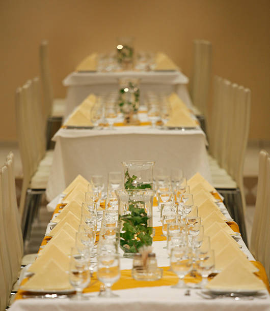 istock decorated tables with served plates and wine glasses 538702015