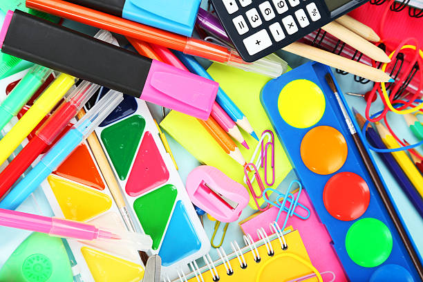 istock Full background of school supplies 538704631