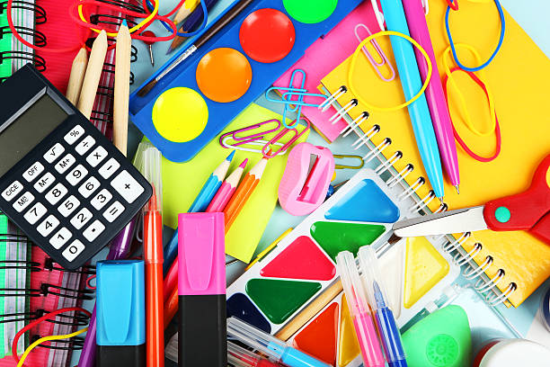 istock Full background of school supplies 538704633