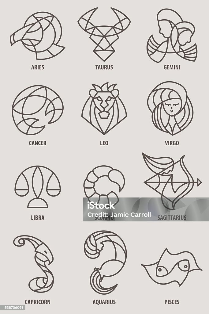 Zodiac Icon Series Stock Illustration - Download Image Now - Astrology Sign,  Astrology, Icon - iStock