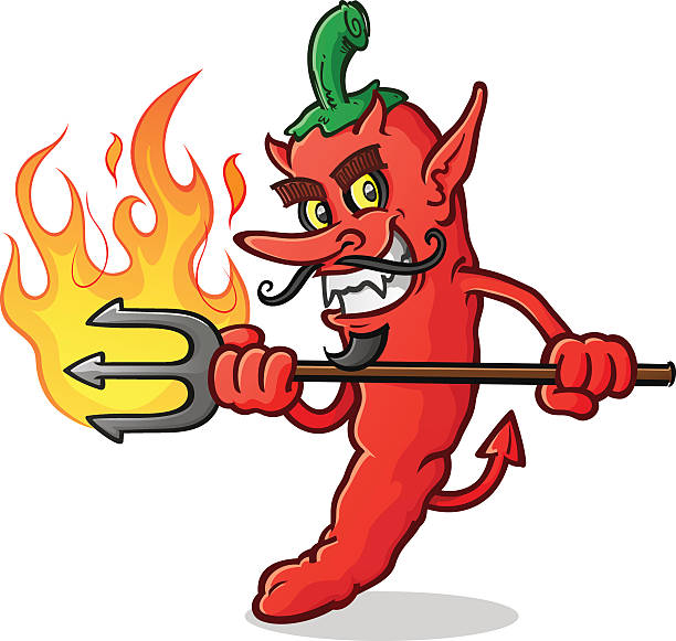 Hot Chili Pepper Devil Cartoon Character Stock Illustration - Download  Image Now - Devil, Salsa Sauce, Chili Pepper - iStock