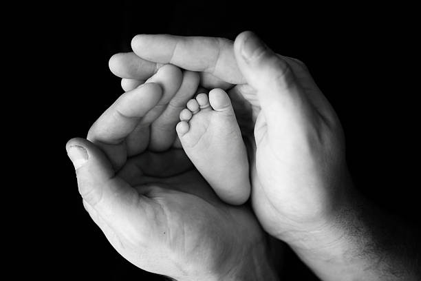 istock Newborn Foot Cupped in Father's Hands 538707855