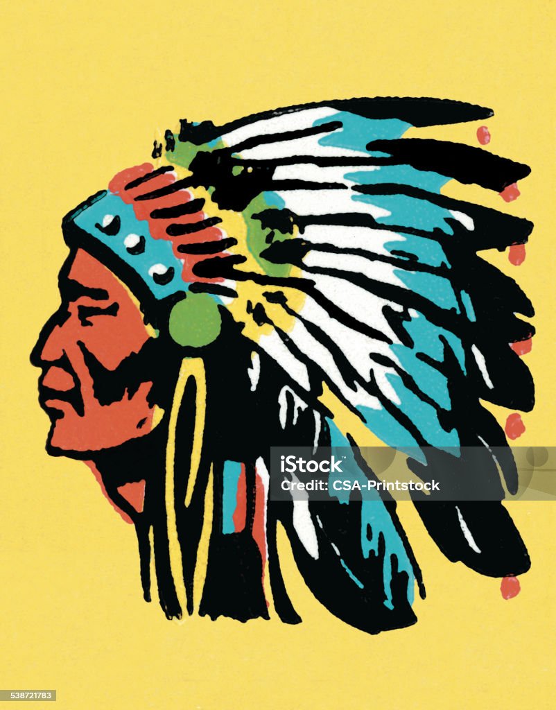 Portrait of an Indian Chief http://csaimages.com/images/istockprofile/csa_vector_dsp.jpg 2015 stock illustration