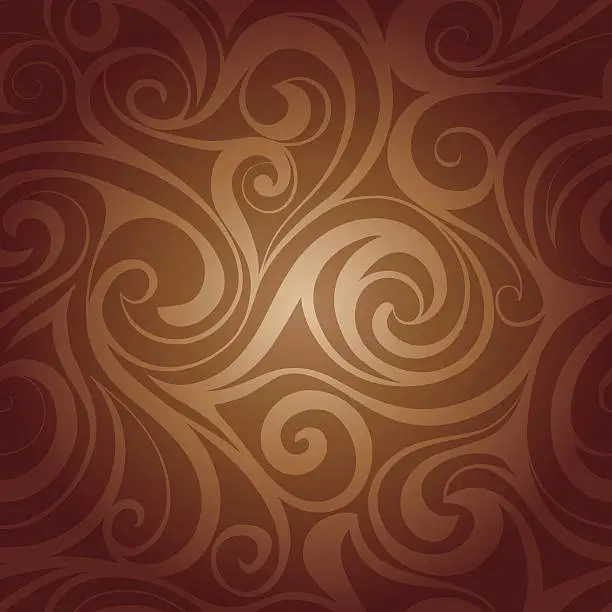 Vector illustration of Chocolate liquid swirls