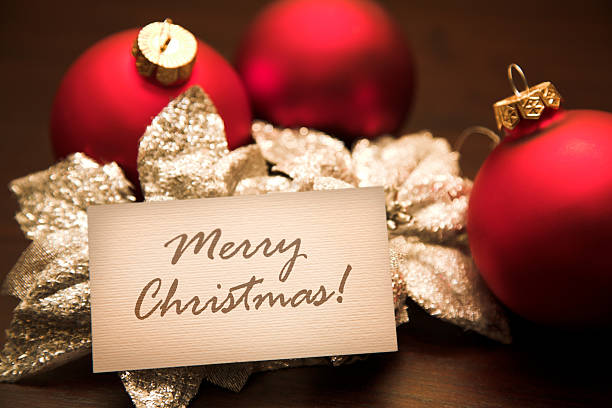 istock christmas decoration with greeting on card 538722265