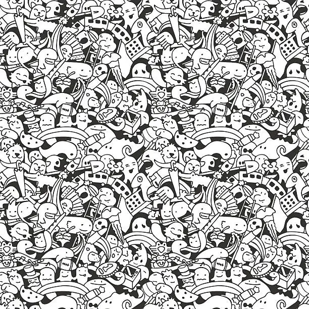 Vector illustration of Doodle_pattern