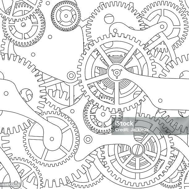 Gear Vector Seamless Texture Stock Illustration - Download Image Now - Watch - Timepiece, Gear - Mechanism, Machine Part