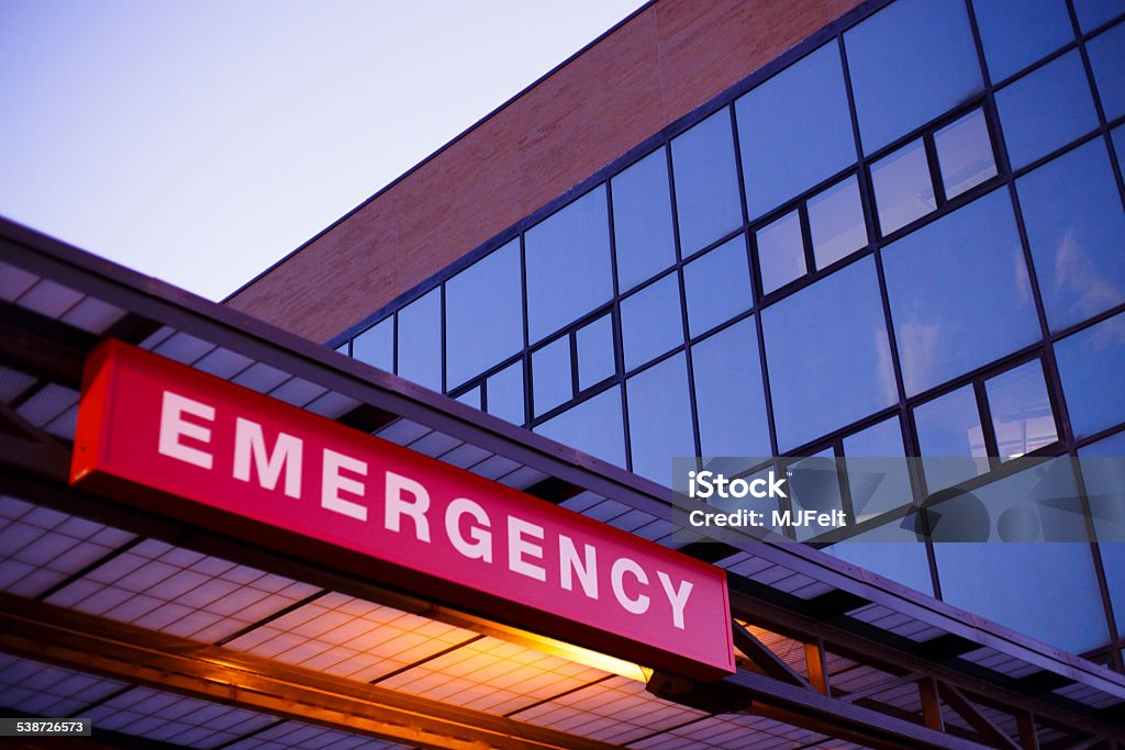 Emergency Department An emergency department sign. Emergency Room Stock Photo