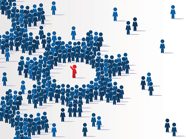 istock group of people is ruled by unique one. 538726793