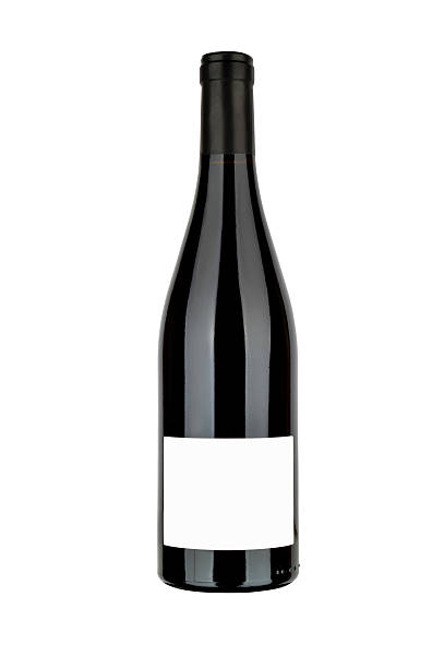 istock Red wine bottle isolated with blank label. - Stock Image 538728743