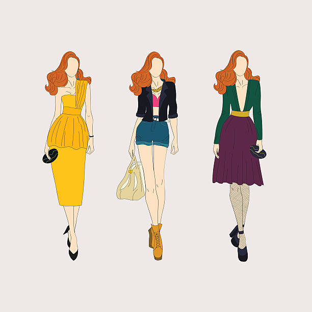 istock Hand drawn fashion girls. 538728917