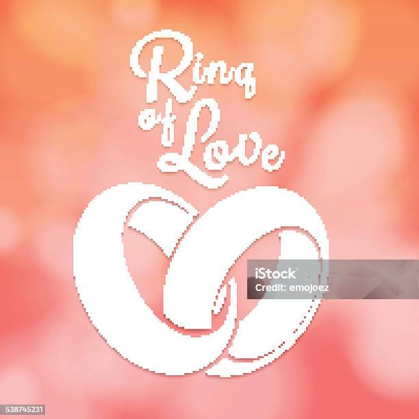 Ilustración de Ring Of Love y más Vectores Libres de Derechos de 2015 - 2015, Amarillo - Color, Amor - Sentimiento