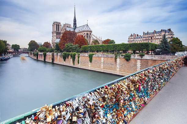 istock Locks on bridge near Notre Dame de Paris 538745461