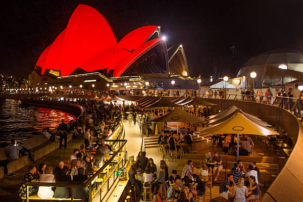 ópera de sydney-ano novo chinês - circular quay fotos imagens e fotografias de stock