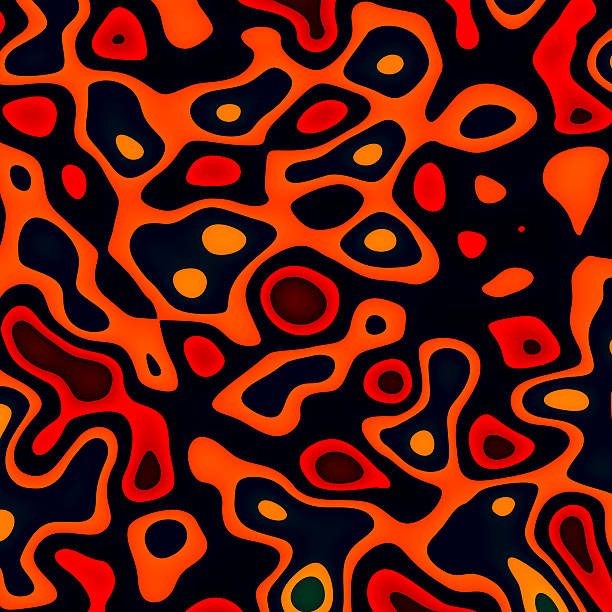 istock Ink Splat with Dark Background. Orange Paint Splashes. Abstract Cells. 538751315