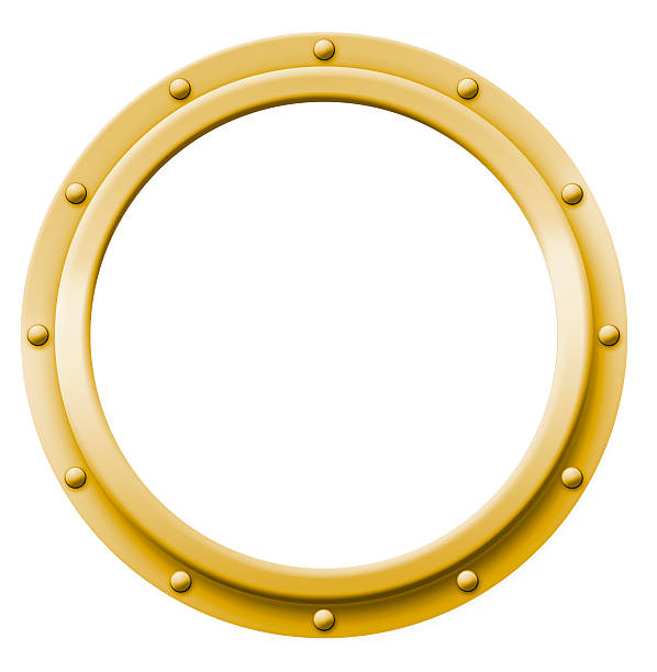 Porthole Brass Brass porthole that can be imaged with any photo, illustration or text. porthole stock illustrations