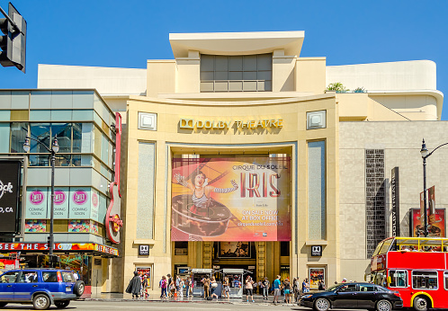 Hollywood, USA - August 26, 2012: Dolby Theatre (aka Kodak Theatre) is home of the Academy Awards (aka Oscars) as seen in Los Angeles (Hollywood) on August 26, 2012.