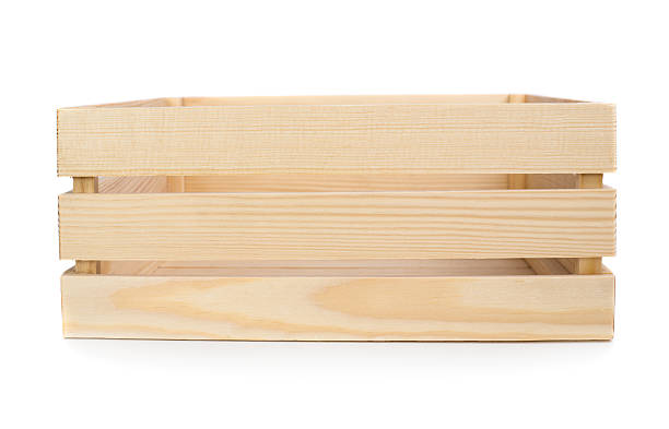 Wooden box stock photo