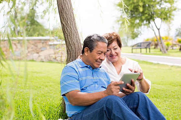 istock Senior couple with digital tablet 538771789