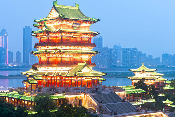 istock nanchang tengwang pavilion at night 538772793