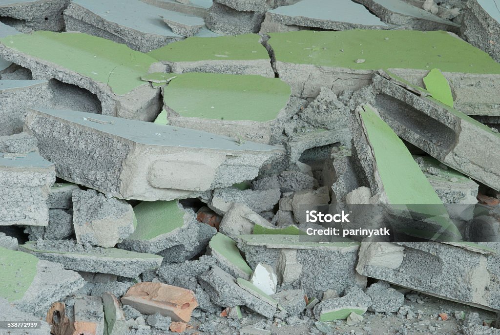 Garbage bricks heap 2015 Stock Photo