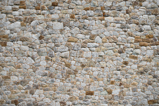 Medieval old wall texture and background unique stone exterior 