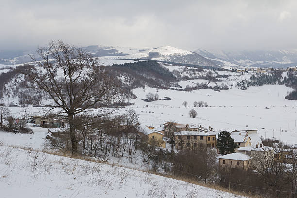 istock Winter village with snow 538774233