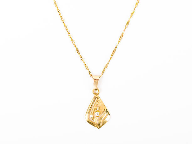 istock Golden Necklace With Diamonds 538775240