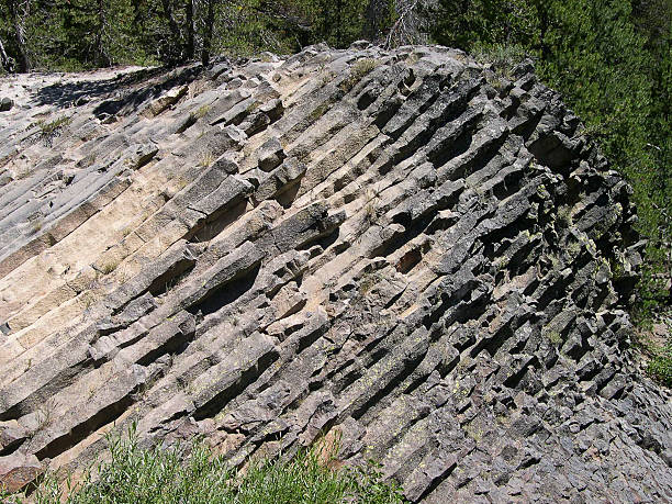 istock Columnar Basalt exposed in cliff Devil's Postpile National Monument California 538775319