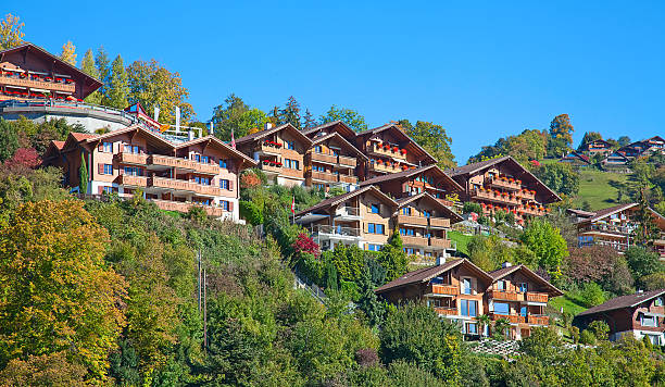 озеро thun - berne switzerland thun jungfrau стоковые фото и изображения