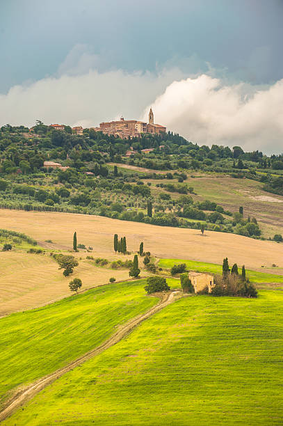 istock Beautiful Tuscan rural scenery atmosphere in storm 538776531